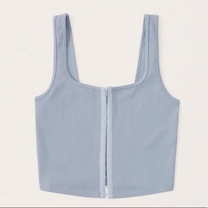 Abercrombie and Fitch Seamless Rib Fabric Hook-and-Eye Tank